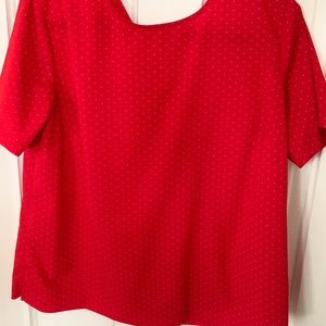 A New Day Red Polka Dot Blouse